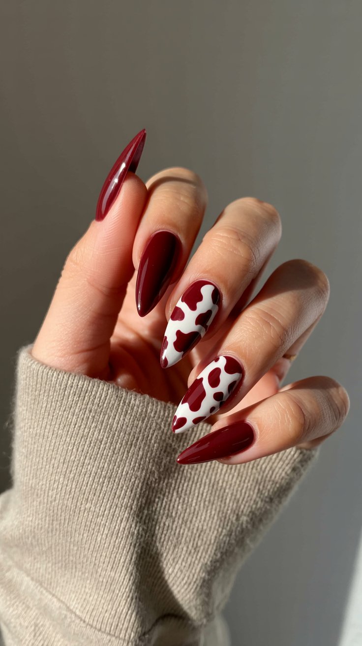 Classy & Bold: 25 Burgundy and White Nail Art Ideas to Steal the Spotlight