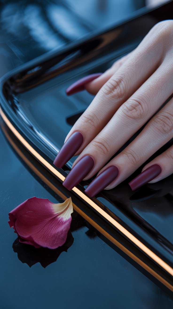 Unleash Your Inner Diva With These Fierce Burgundy Nail Looks