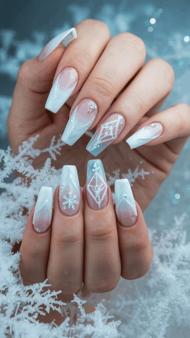 25 Cute and Colorful Winter Nail Art Ideas