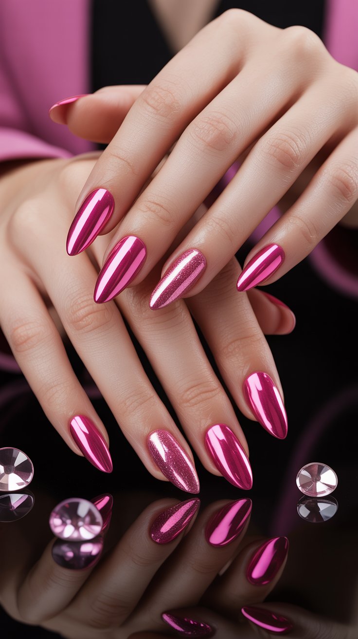 Hot Pink Chrome Nails Are Going Viral: Here’s How to Get the Look