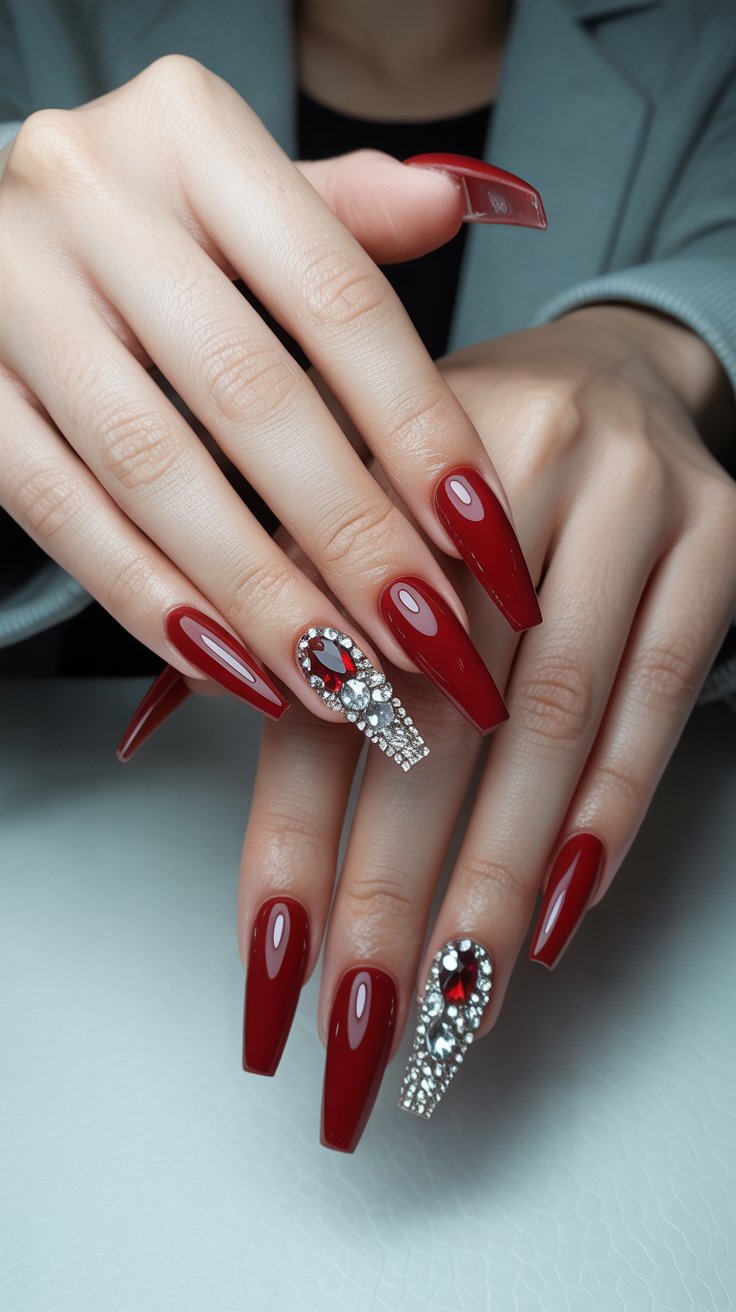 17 Dark Red Nail Ideas That Scream Sophistication