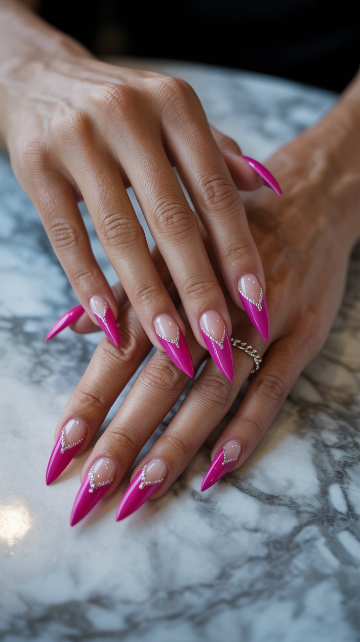 Level Up Your Manicure Game with These Gorgeous Fuchsia Nail Trends