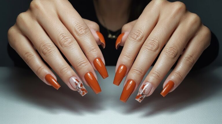Bold & Beautiful: 14 Burnt Orange Nail Ideas You Need Right Now