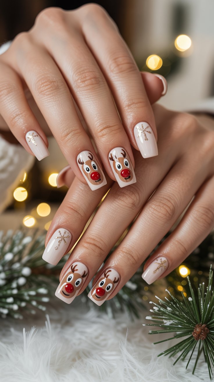 Get inspired with 15 adorable Christmas nail ideas for 2025! From candy cane stripes and glitter gradients to penguin art and gold foil glam — these festive manicures will make your holiday look complete. Perfect for Pinterest, parties, and cozy winter vibes.
