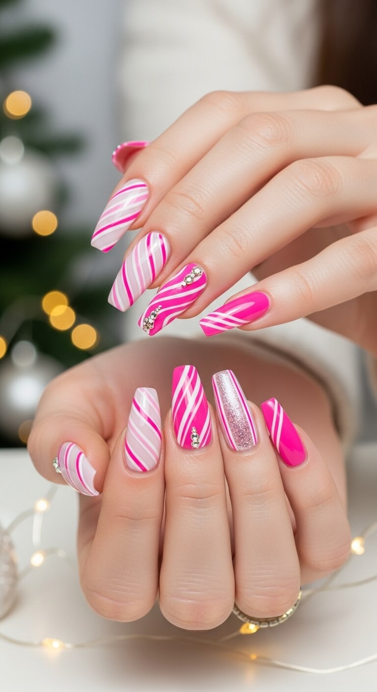 16 Stunning Pink Christmas Nail Ideas To Steal the Show This Holiday