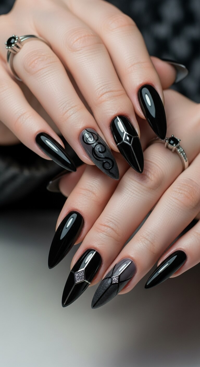 Chic & Mysterious: Black Winter Nail Designs You’ll Want to Try Right Now
