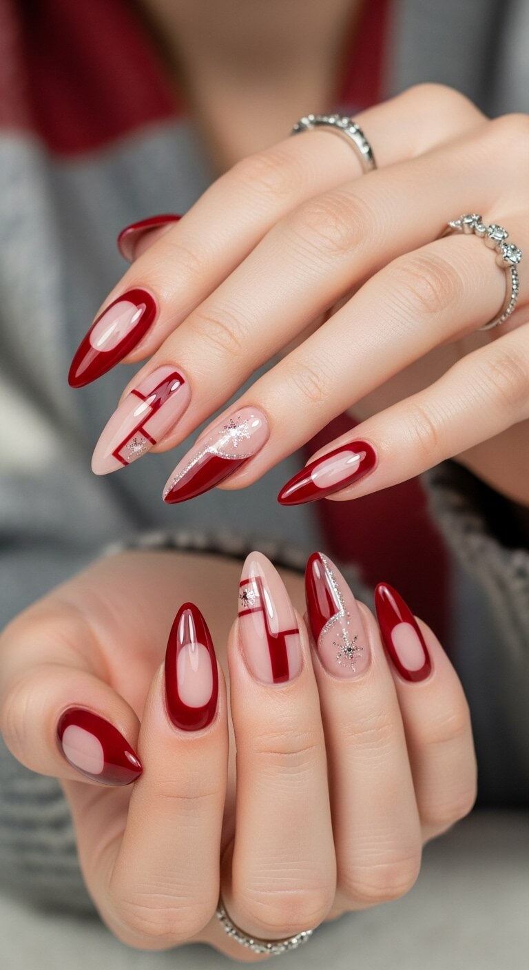 16 Irresistible Red Winter Nail Inspirations for a Frosty Yet Fierce Look