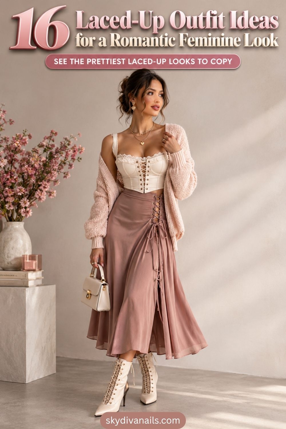 16 Laced-Up Outfit Ideas for a Romantic Feminine Look