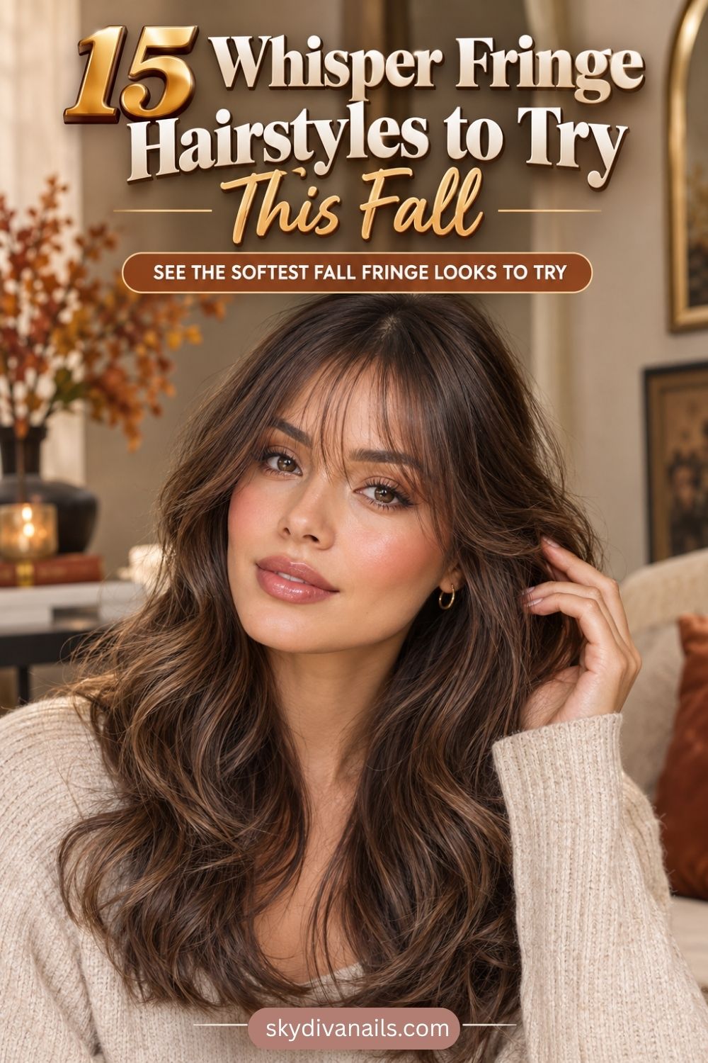 15 Whisper Fringe Hairstyles to Try This Fall